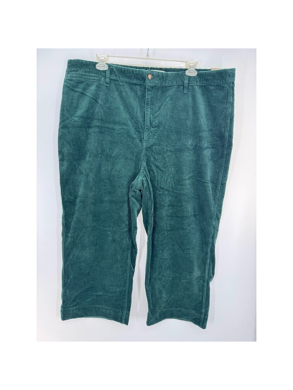 Madewell Womens Slim-Fit Corduroy High Rise Pants Single Button Size W37 Green